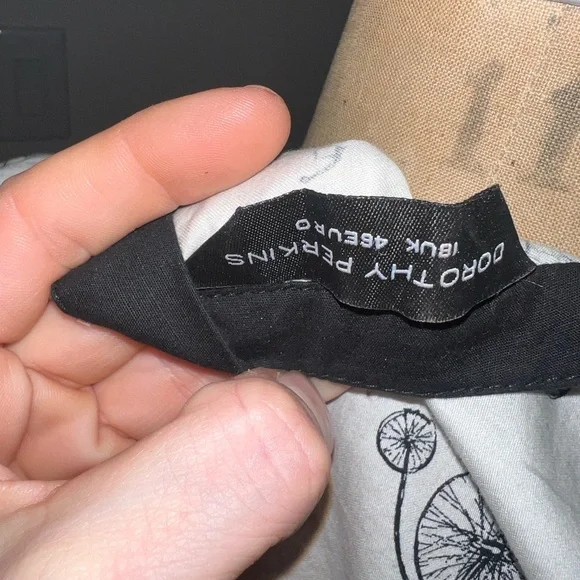 Dorothy Perkins Light Blue Dress with Black Bicycle Print and Trim - Picture 3 of 4